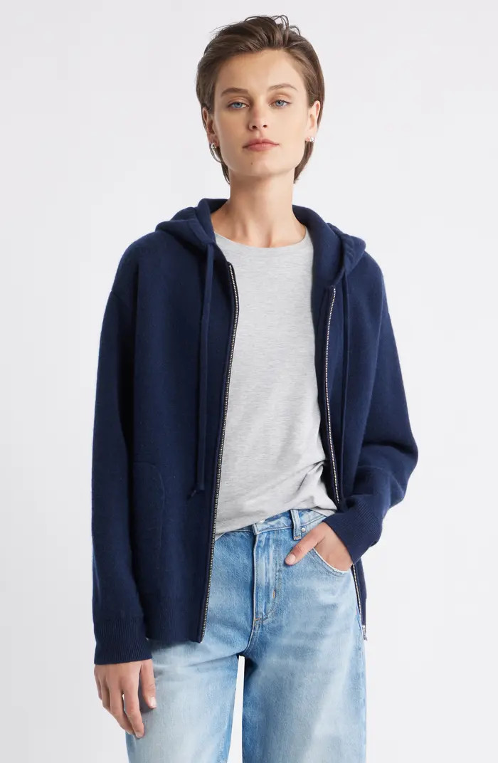 Nordstrom Wool Blend Zip Hoodie Cardigan | Nordstrom | Nordstrom
