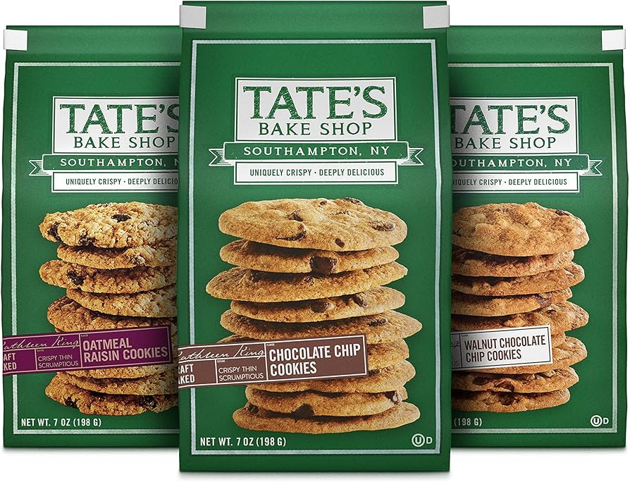 Tate's Bake Shop Variety Pack - Oatmeal Raisin, Chocolate Chip Walnut & Chocolate Cookies, 3 - 7 ... | Amazon (US)
