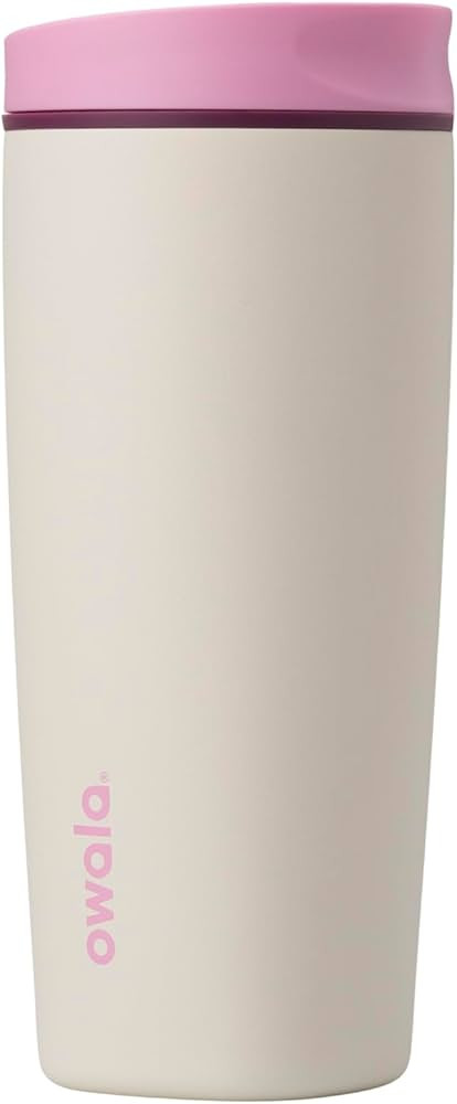 Owala SmoothSip Slider Insulated Stainless Steel Coffee Tumbler, Reusable Iced Coffee Cup, Hot Co... | Amazon (US)
