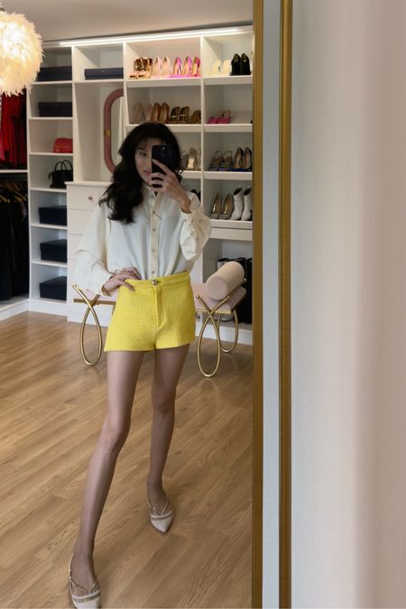 The super short shorts trend is big and it’s not going anywhere for in the foreseeing future. I found my pair in yellow, pink and blue. I love wearing the yellow #shorts with a silk #shirt and #pointyballetflats for #brunch

#LTKShoeCrush #LTKStyleTip #LTKSeasonal