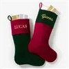 Yuletide Elegance Embroidered Velvet Stocking - Red | Personalization Mall