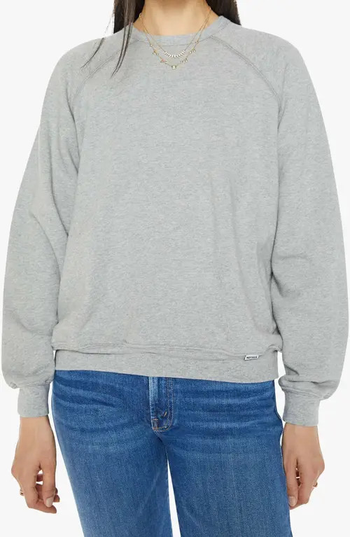 MOTHER The Biggie Concert Sweatshirt in Heather Grey at Nordstrom, Size X-Large | Nordstrom