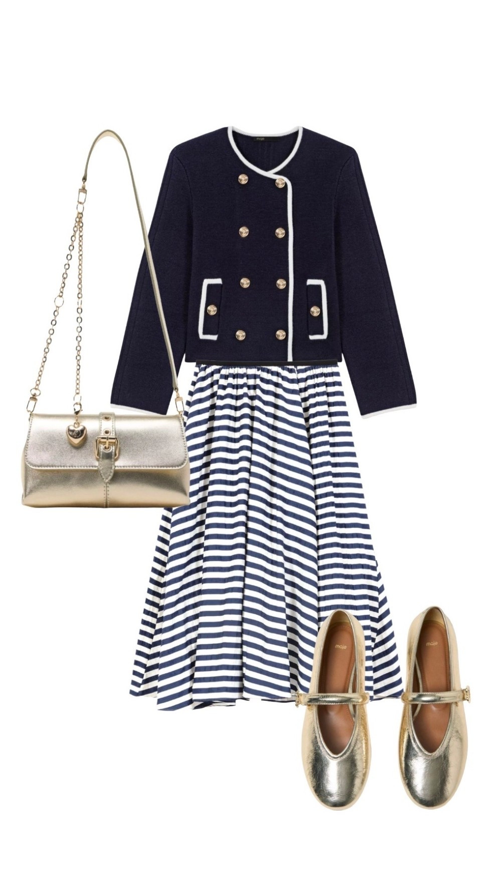 I absolutely Love MAJE PARIS & these styles are so versatile - the jacket will go with countless other skirts, besides trousers and jeans, while the skirt will look great with a red t shirt on a hot day. I’ve styled for a going out for dinner by the sea look, but change the accessories for espadrilles and a tote and it’ll take on another life again. ⚓️

#LTKluxury #LTKsummer #LTKeurope