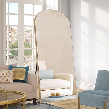 NeuType Arched Full Length Mirror, 71"x28"Full Body Mirror, Wooden Thin Frame, Hanging or Leaning... | Amazon (US)