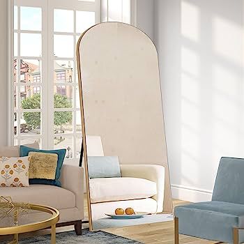 NeuType Arched Full Length Mirror, 71"x28"Full Body Mirror, Wooden Thin Frame, Hanging or Leaning... | Amazon (US)