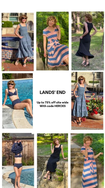 Memorial Day Sale! Up to 75% off with code HEROES. If you're looking for great value and high-quality classic summer dresses and swimwear, look no further than Lands' End!
With modest swimwear and coverups galore, Lands' End is the place to shop (for the whole family!) when it comes to summer swimsuits!
I especially love the breezy springy dresses that will take you all the way into fall! With on-trend details like tiered skirts, wide hem ruffles, smocking, and cool modal and poplin fabrics,
Lands' End is my go-to spot for summer.
Click through below to check out my favorites!

#LTKswim #LTKSeasonal #LTKstyletip