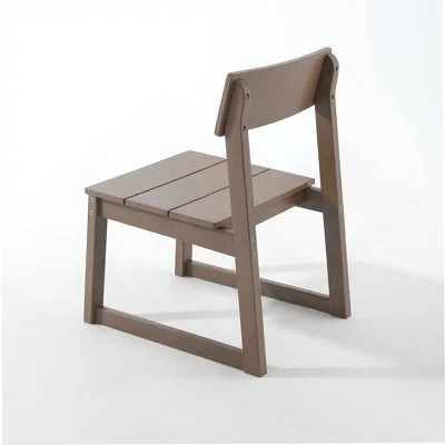 5-Piece HDPE Outdoor Dining Set For 4 – Weather-Resistant Patio Table And Chairs With Umbrella Hole, Antique Dark Oak Furniture For Backyard, Garden, | Wayfair North America