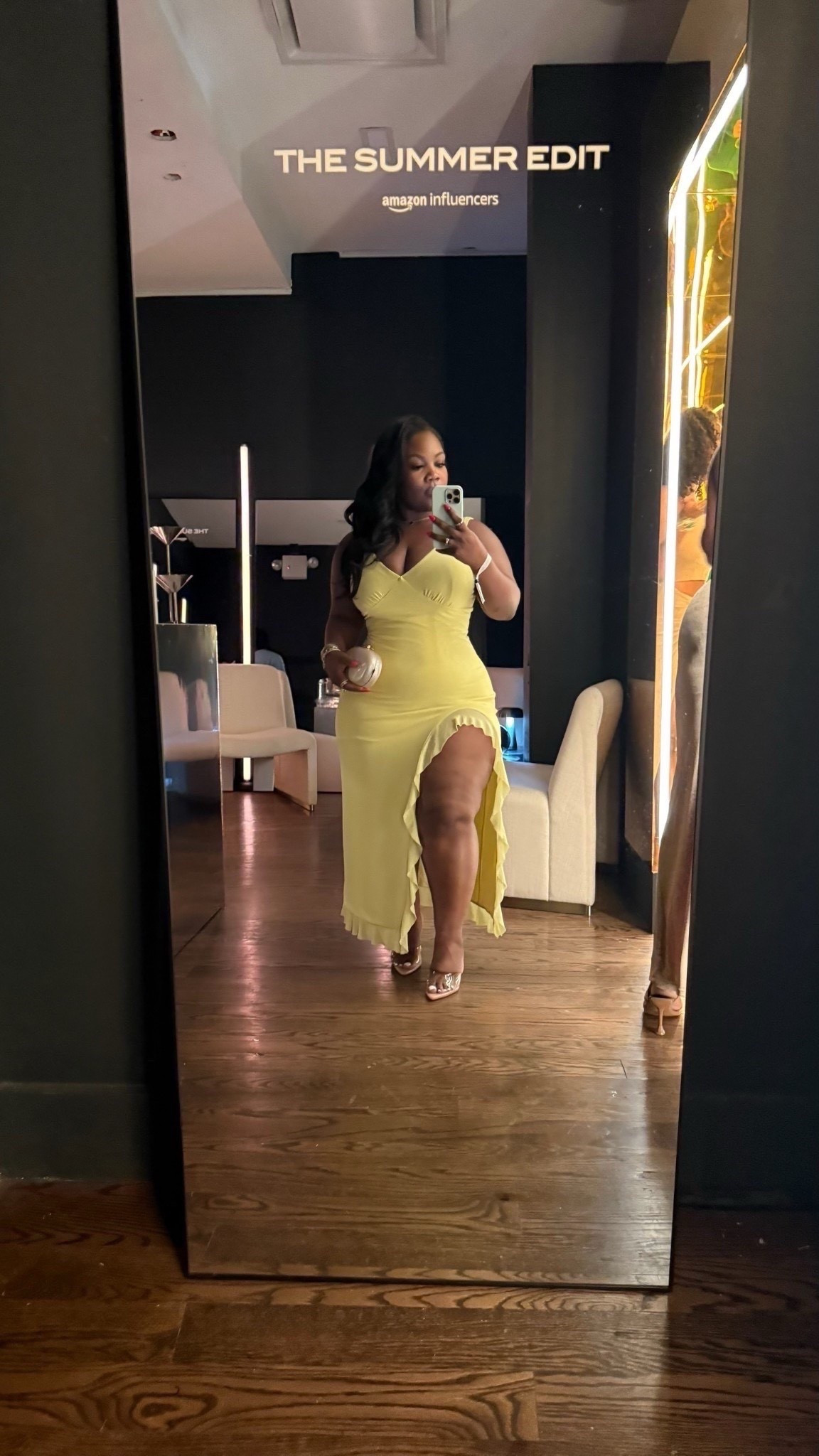 Still not over this dress from amazon! Comes in so many colors! 
It fits perfectly and the leg slit is so good✨ 

(Amazon fashion, midsize dress inspo, butter yellow) 

#LTKPetite #LTKSaleAlert #LTKMidsize