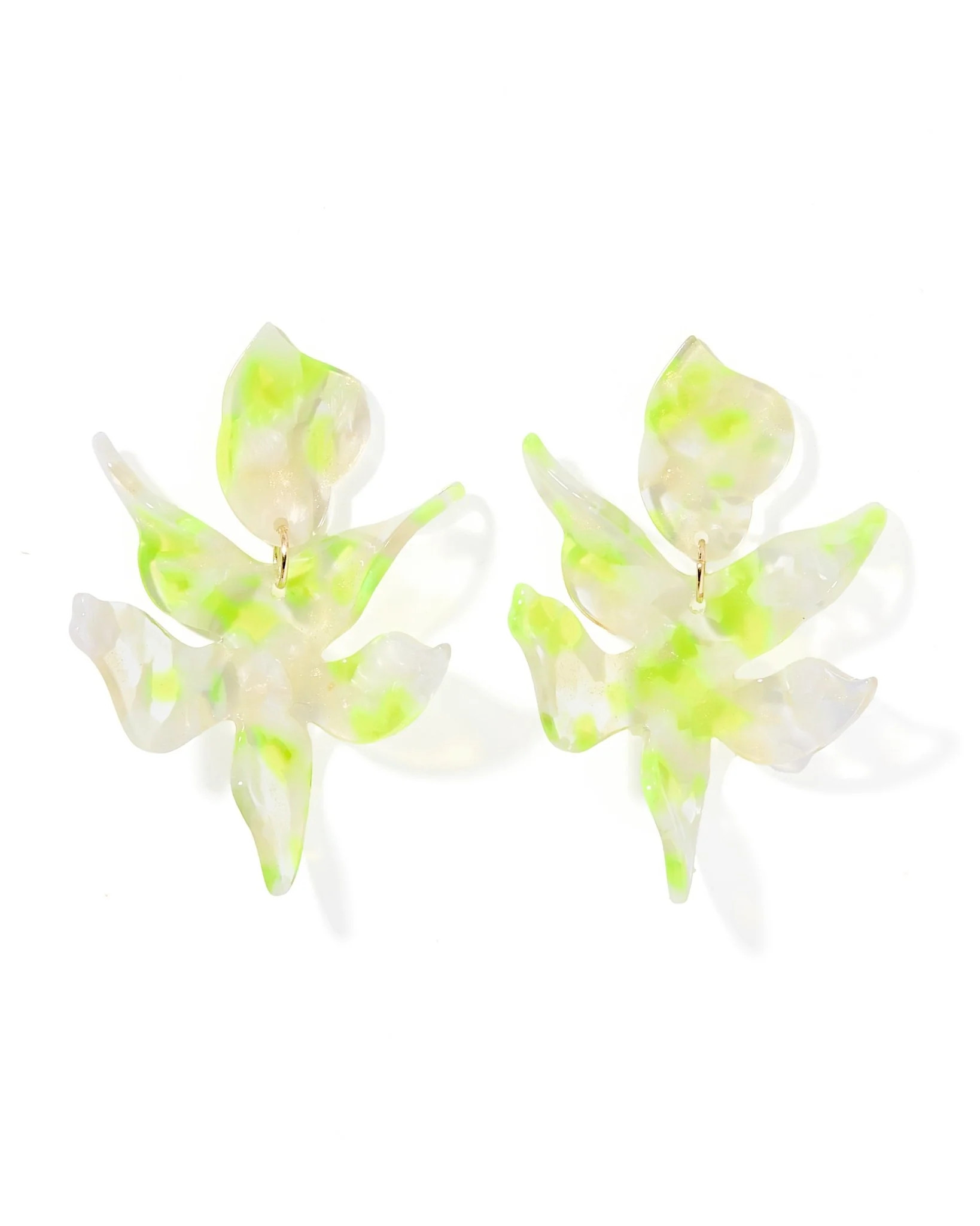 Flora Statement Earrings - Neon Yellow Clouds | LINNY CO LLC