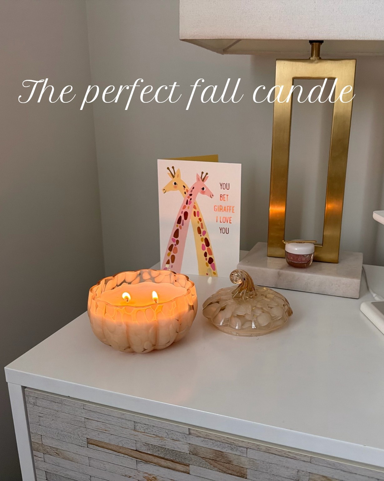 A beautiful fall pumpkin candle for under $12