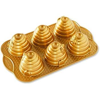 Nordic Ware 90777 Beehive Cakelets Pan, One, Gold | Amazon (US)