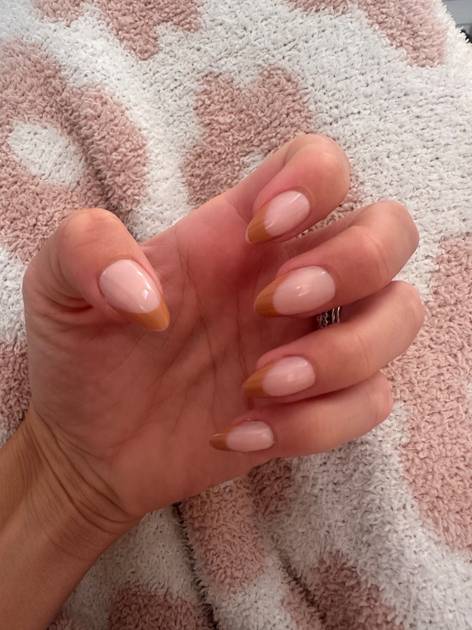 Brown tip press ons. Best brand that lasts for weeks 🤎 fall nails, press on nails, amazon nails 

#LTKStyleTip #LTKHoliday #LTKSeasonal