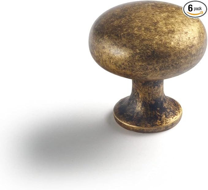 Goo-Ki Vintage Retro Antique Brass Zinc Alloy Cabinet Knob - Single Hole Center Affordable Luxury... | Amazon (US)
