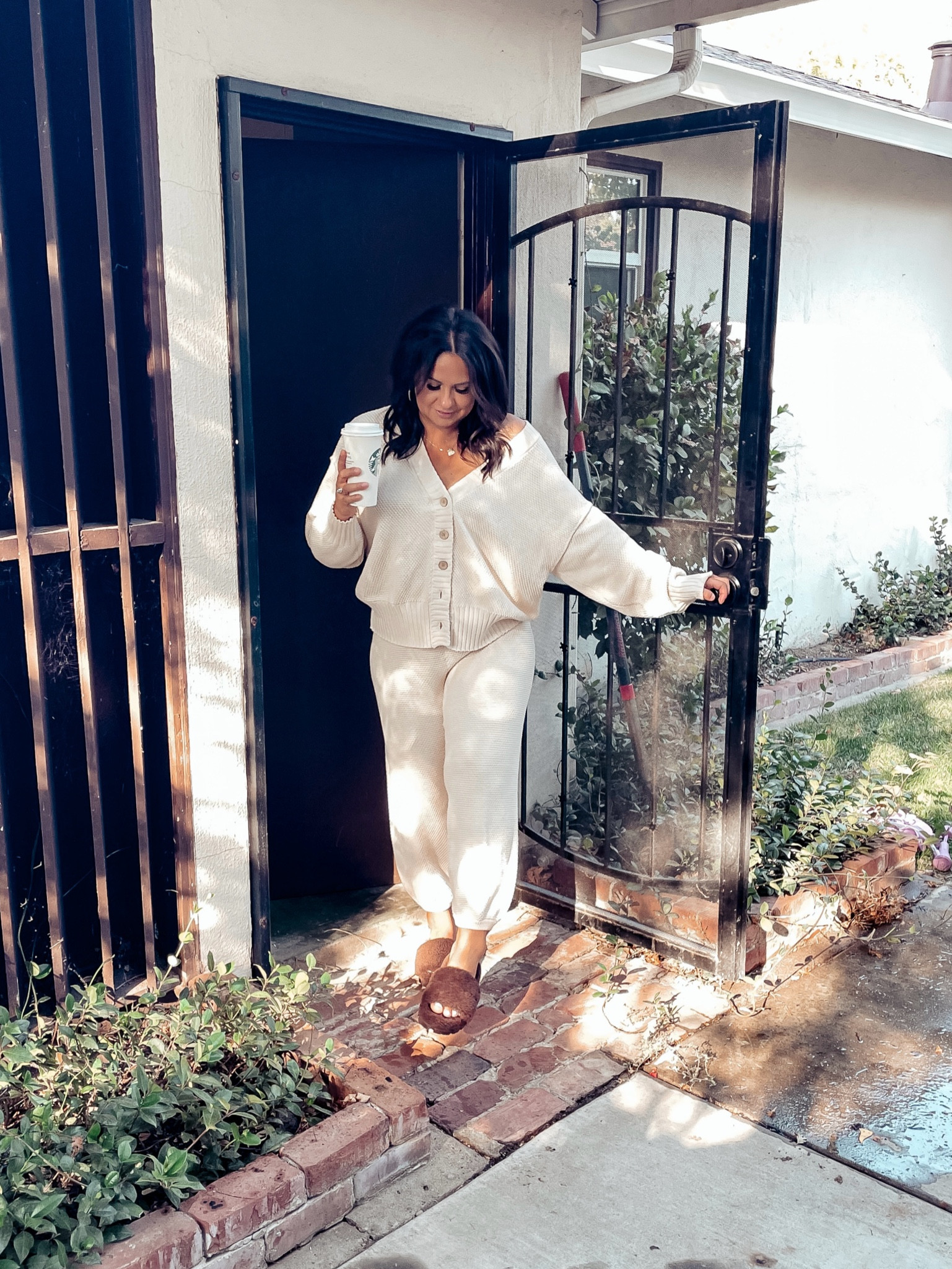 { the fall edit ❥

• free people Hailee Waffle Stitch Cardigan & Pants in Powder Sand - M
• UGG Cozzetta Curly Genuine Shearling Slide Slippers in Burnt Cedar - 9   

Casual Midsize Style . Midsize Loungewear . Fall Loungewear . Free People Style . Modern Rez Girl Aesthetic . Native American Content Creator } 

#LTKShoeCrush #LTKMidsize #LTKStyleTip