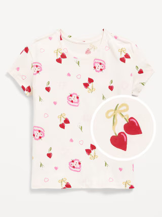 Softest Printed Short-Sleeve T-Shirt for Girls | Old Navy (US)
