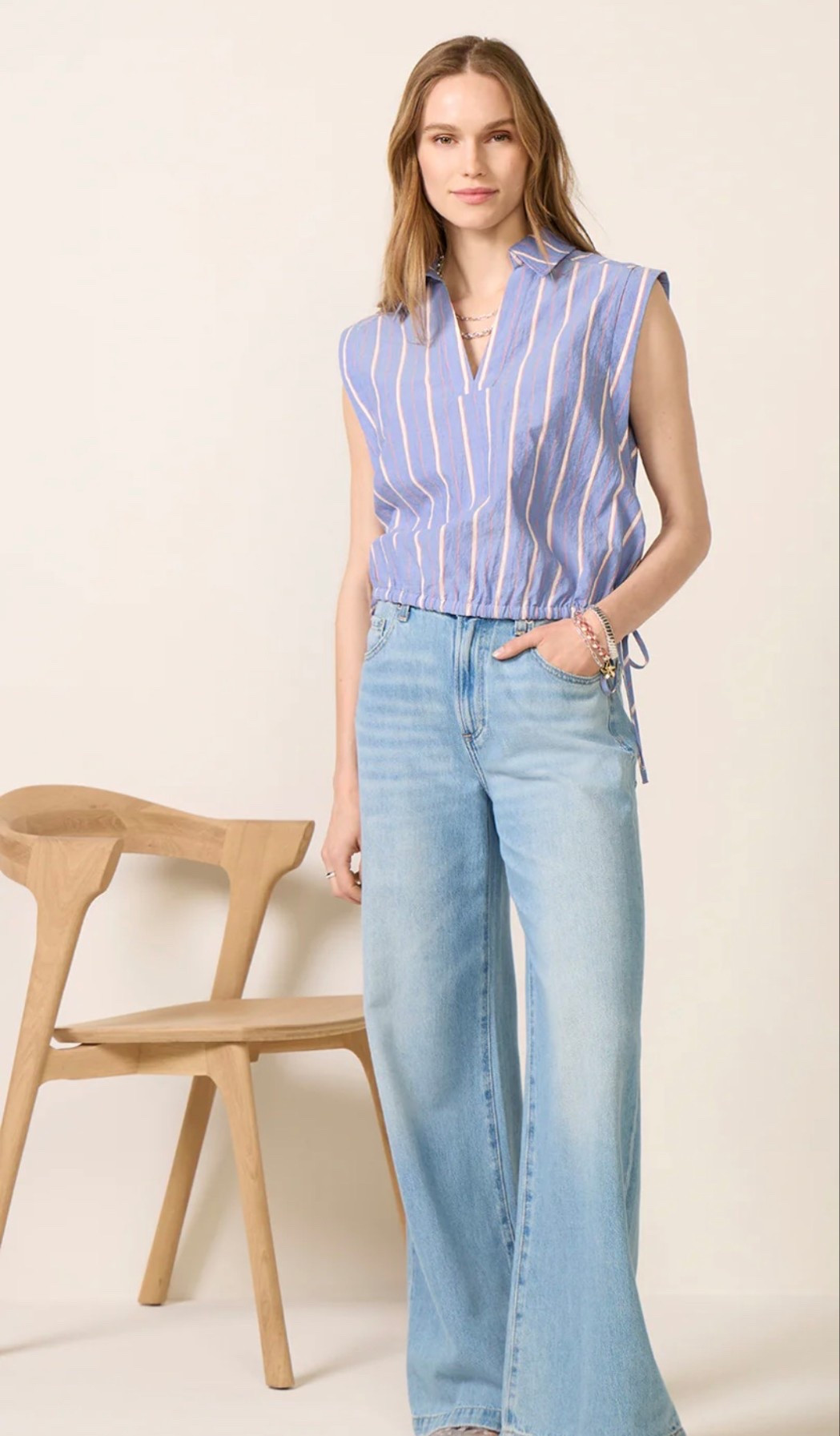Evereve side tie pop over top 


#LTKMothersDay #LTKootd #LTKOver40