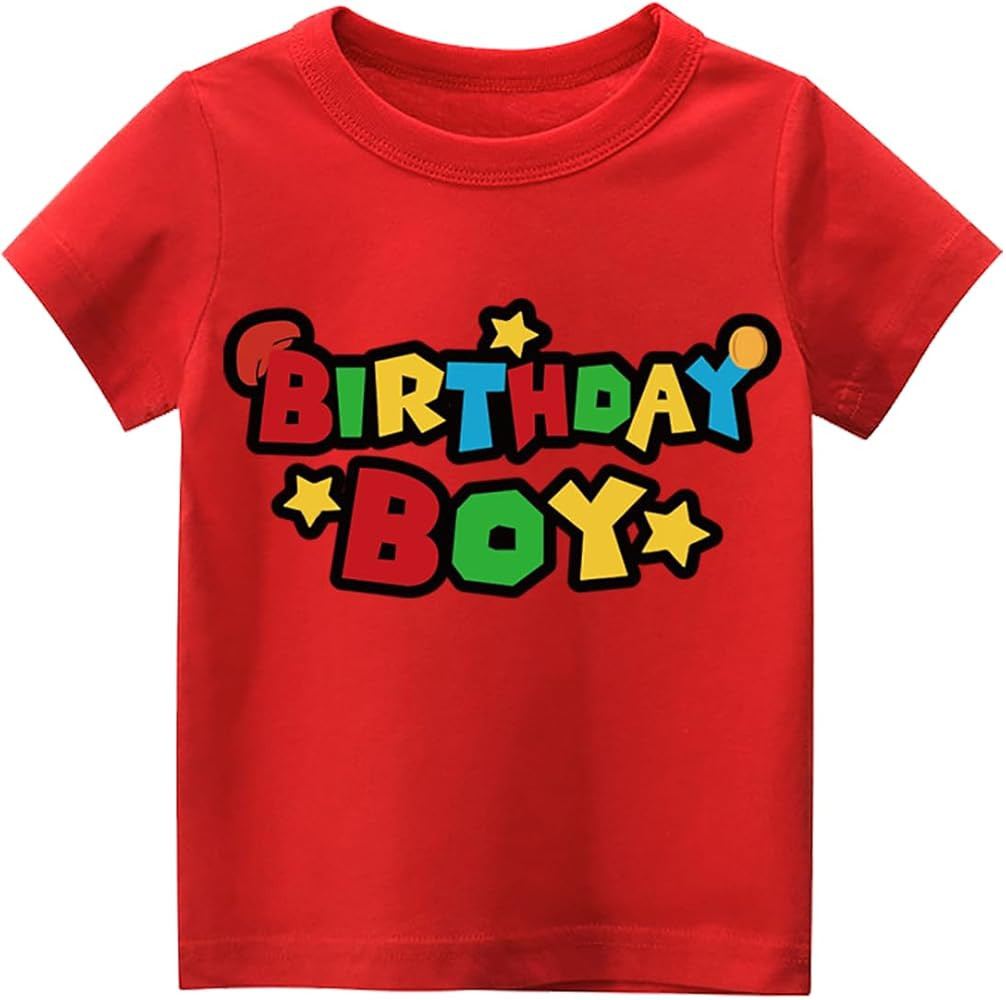 Super Soft Birthday Boy Short Sleeve T-Shirt Gifts for Boys Birthday Party | Amazon (US)