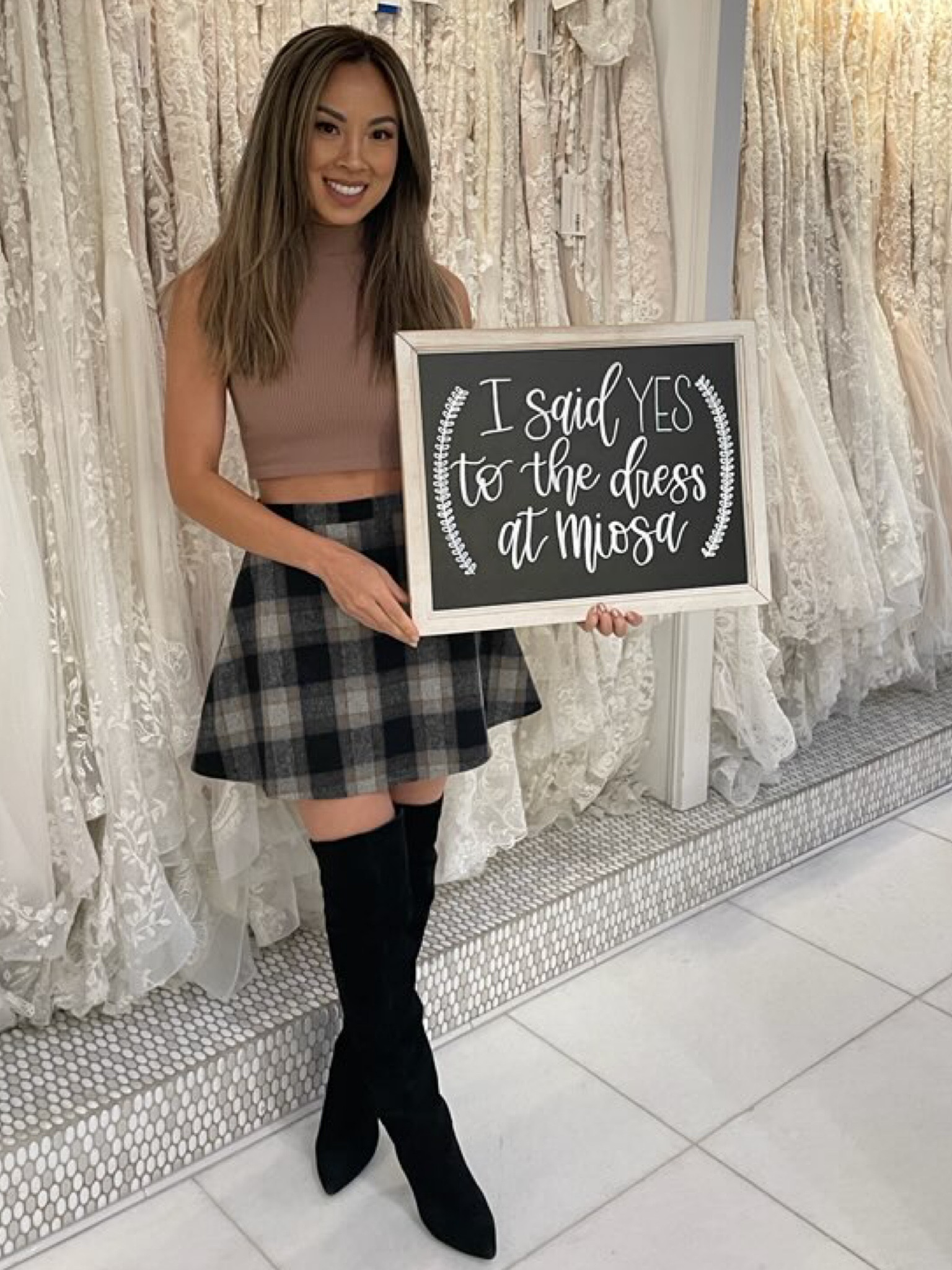 The day I said yes to the dress! I am wearing a small top and bottom. 
Bridal, bridal wardrobe, bride to be, fashion

#LTKwedding #LTKstyletip #LTKFind