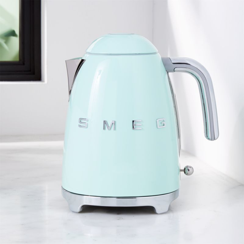 Smeg Pastel Green Retro Electric Tea Kettle + Reviews | Crate & Barrel | Crate & Barrel