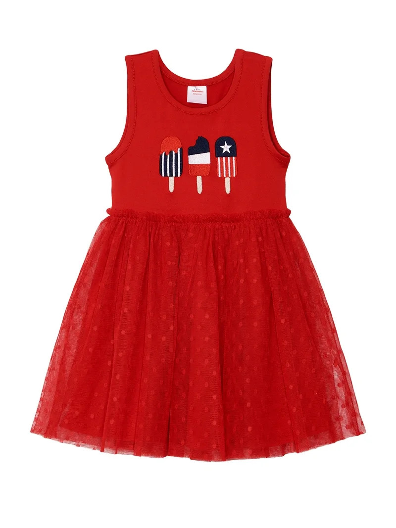 Way to Celebrate Toddler Girl Americana Tutu Dress, Sizes 12M-5T | Walmart (US)