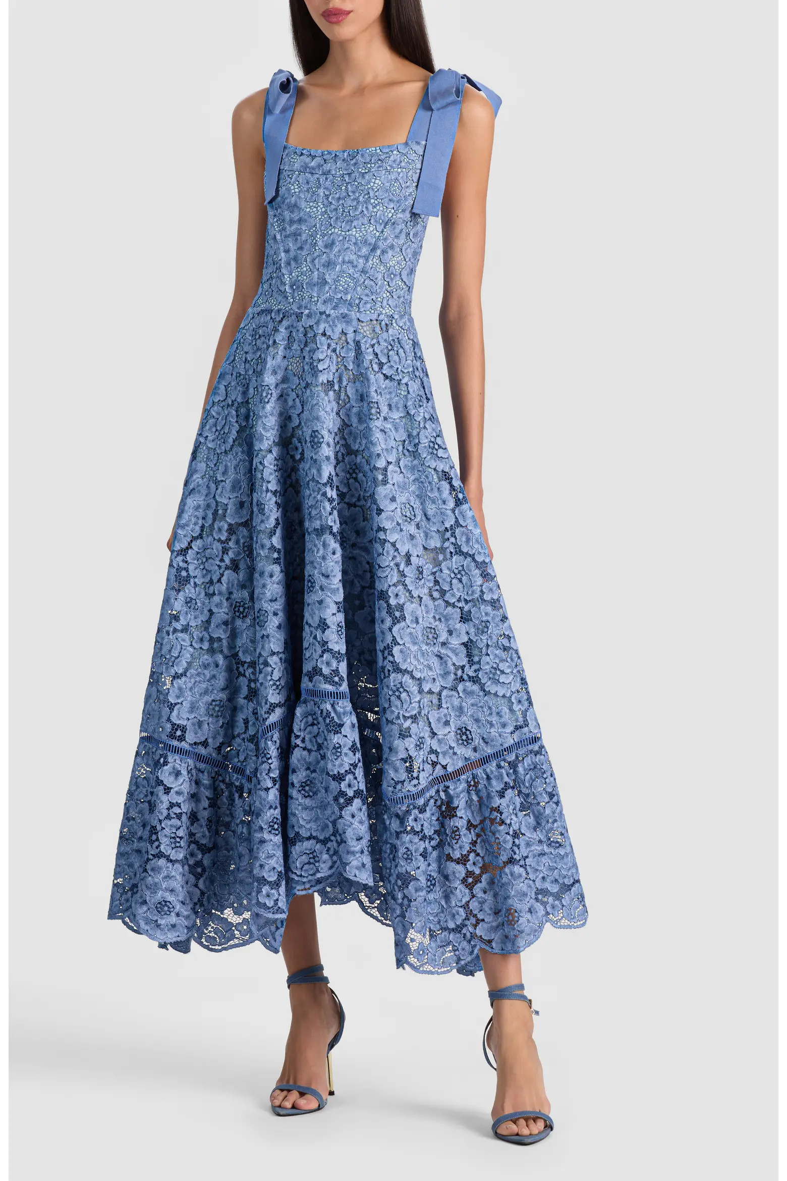 Alice + Olivia Rosalee Tie Strap Lace Sundress (Women) | Nordstrom | Nordstrom