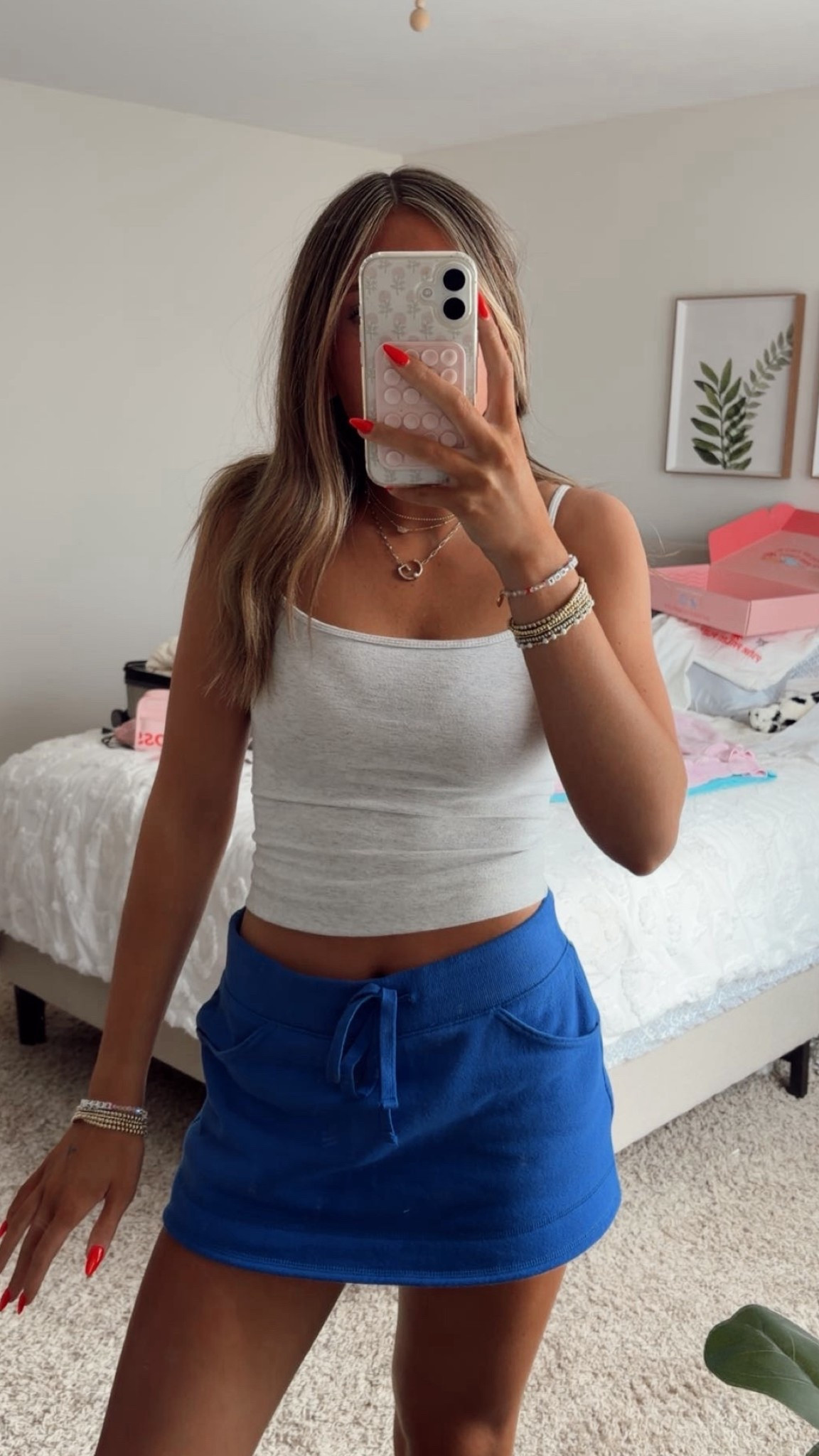 obsessed with this new mini skort & color from hollister!! the perfect blue tone and comes in other shades as well!! wearing it with my fav tank from garage and some jewelry!! perfect travel day outfit or a cute fit for the nice spring weather!! 

#LTKspring #trending #outfitinspo
#LTKhollister #springfinds #ltku

#LTKdayinmylife #LTKootd #LTKU