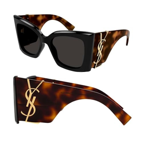 SAINT LAURENT SL M119 BLAZE YSL Monogram Logo Sunglasses with eSHADES Luxury Eyewear Kit Bundle | Amazon (US)