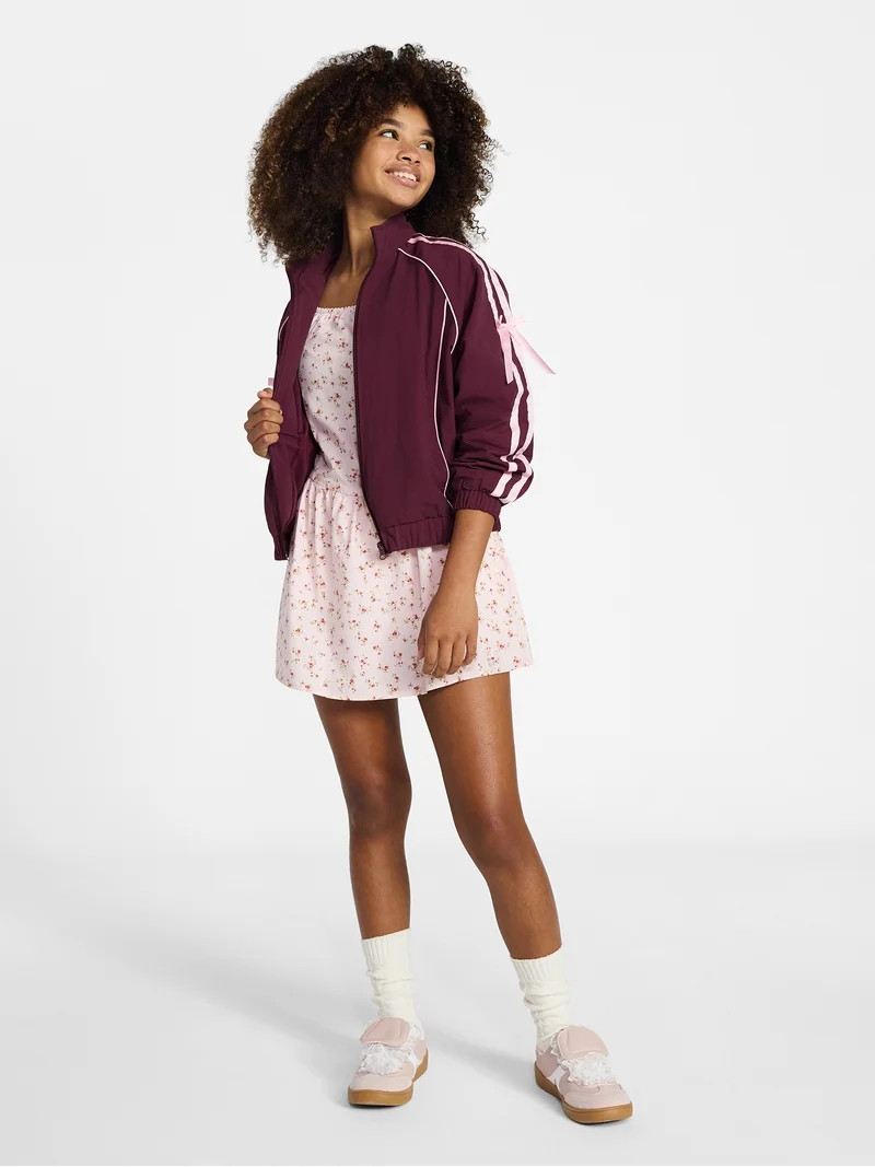 Weekend Academy Girls Bow Track Jacket, Sizes 4-18 | Walmart (US)