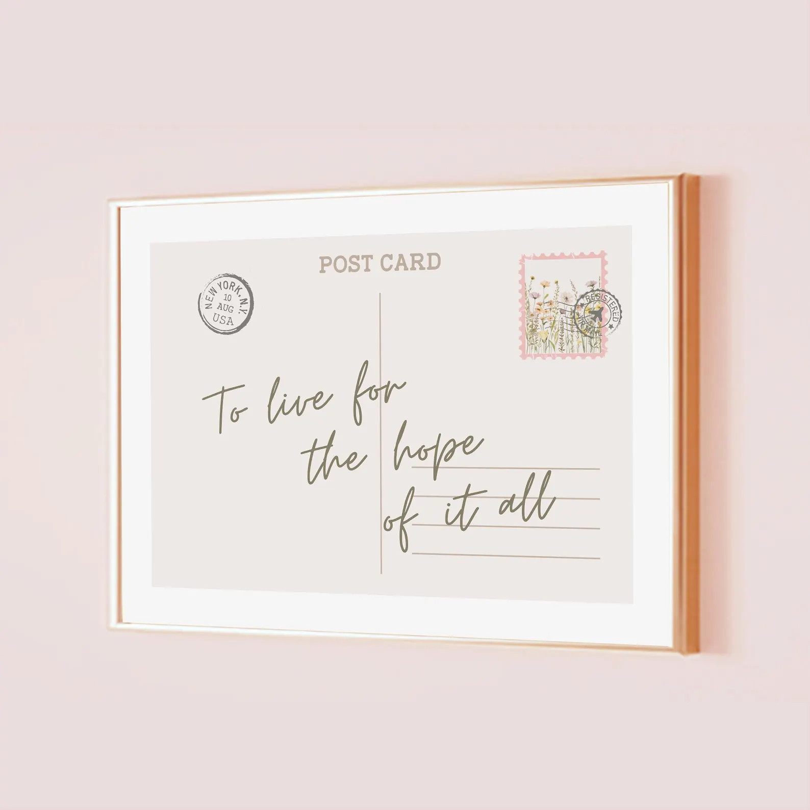 To Live For The Hope Of It All Taylor Poster Quote Lyric Print Subtle Office Decor Horizontal Pos... | Etsy (Global)