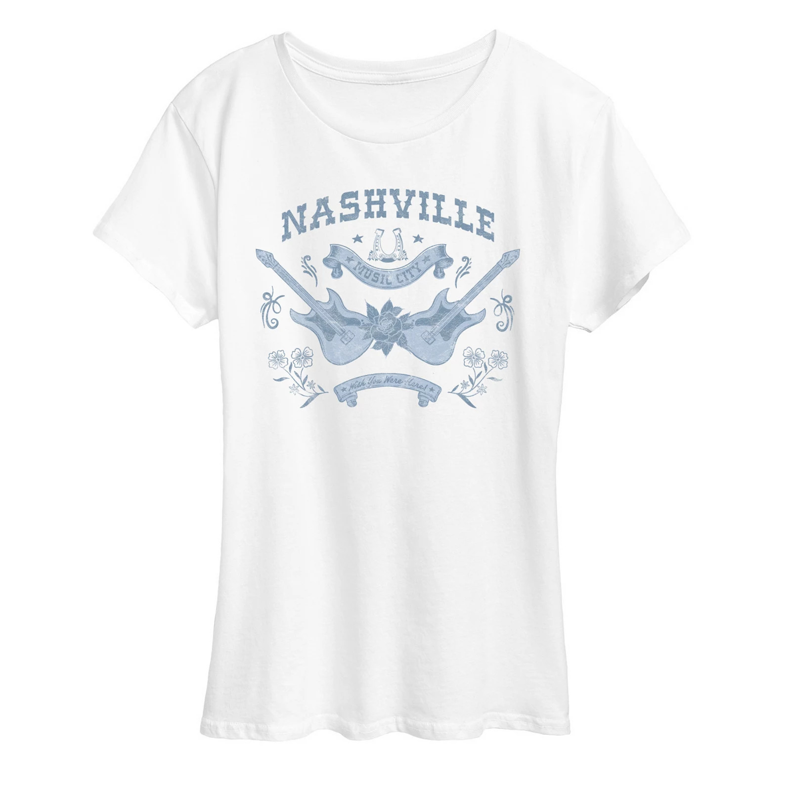 Women's Nashville Music City Graphic Tee, Size: XXL, White | Kohl's
