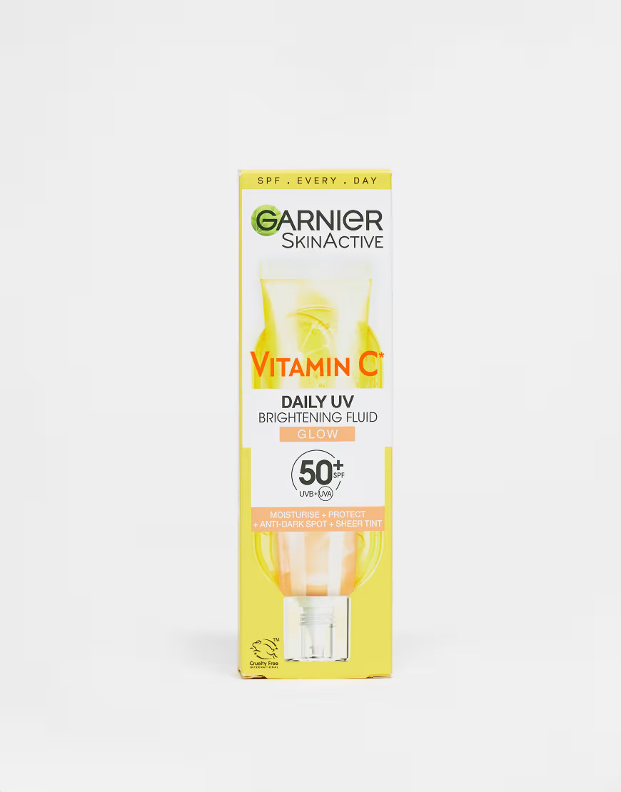 Garnier Vitamin C Daily UV Brightening Fluid Sheer Glow, SPF50+, 40ml-No colour | ASOS (Global)