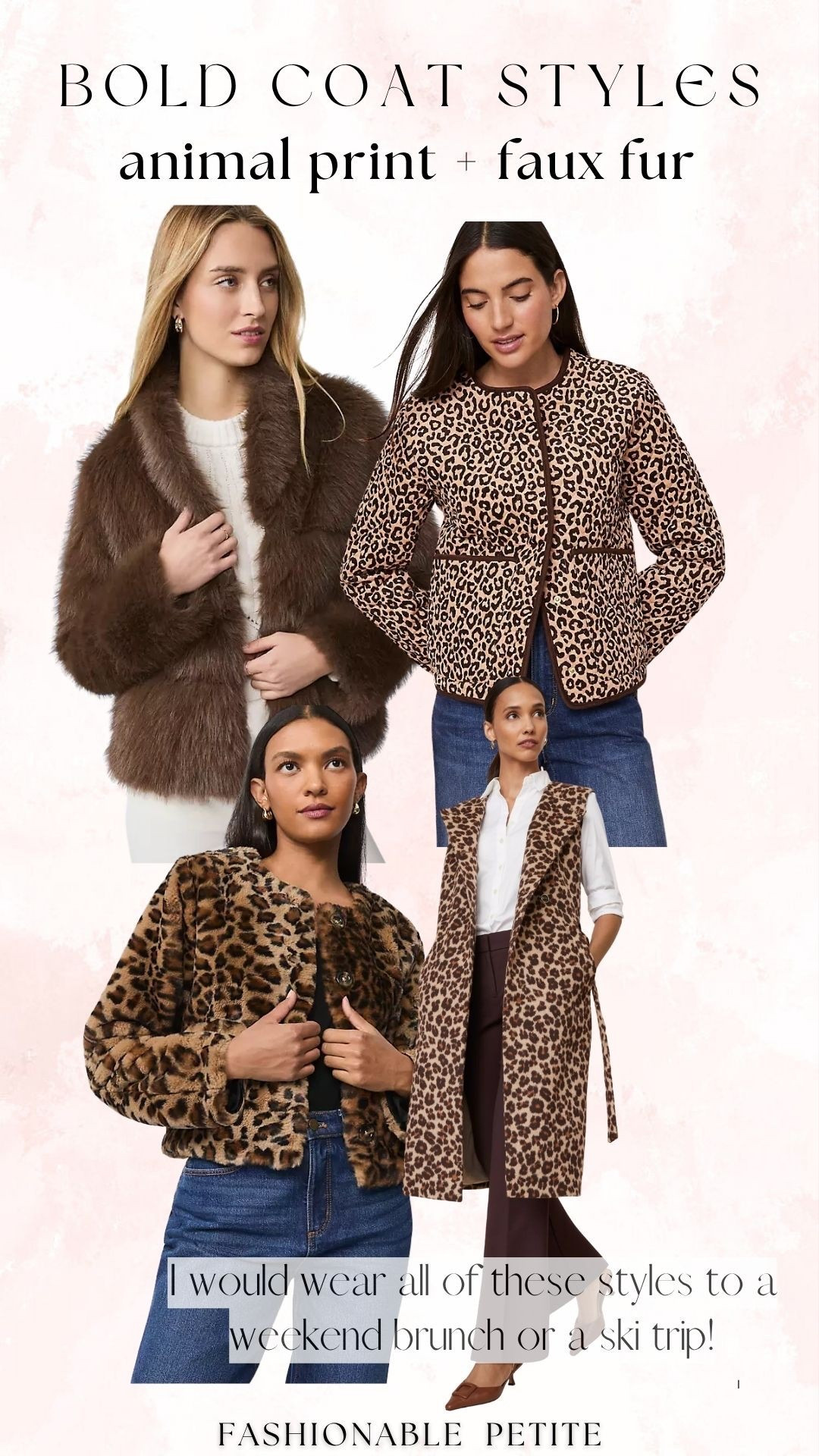 Animal print jackets and coats! Such fun cold weather styles that make a statement!

Faux fur jacket, animal print, winter coat, winter outfit 

#LTKPetite #LTKSaleAlert
