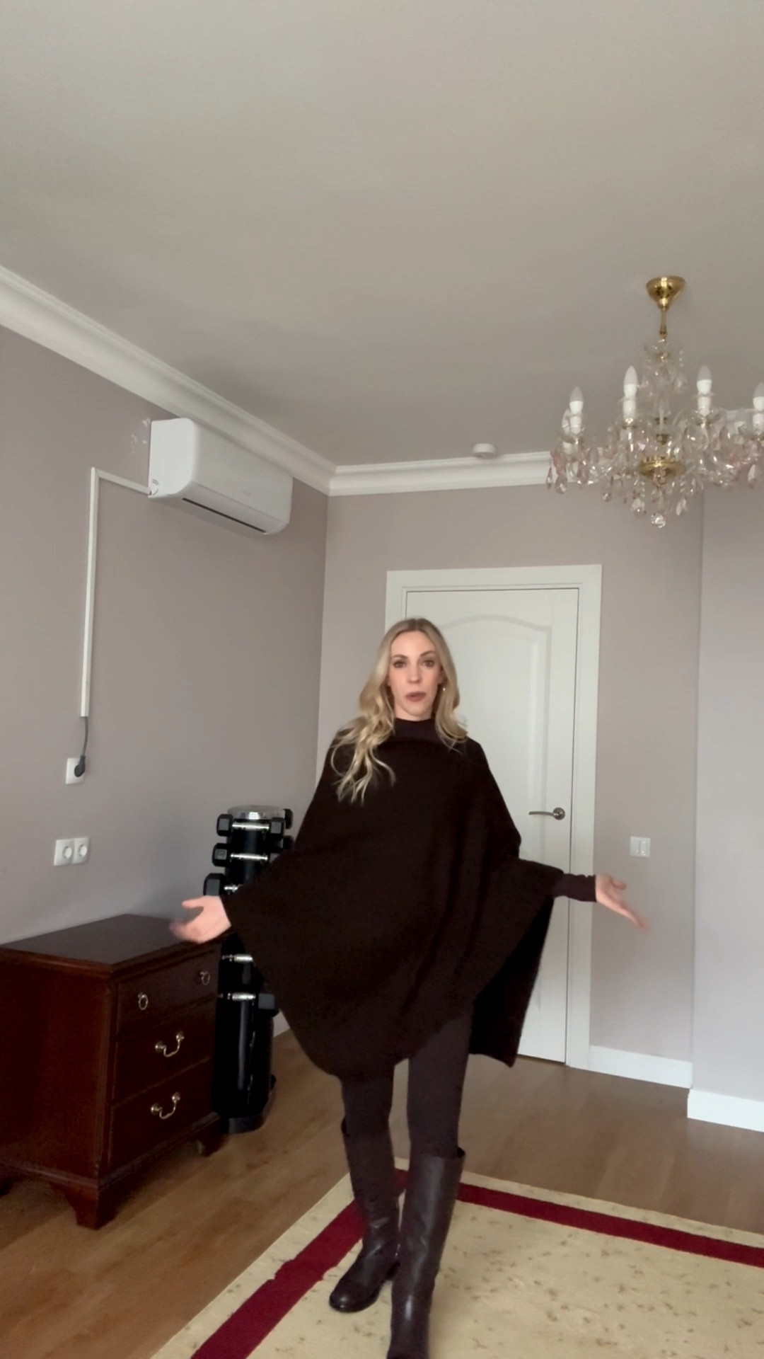 Work wear look, GRWM, fall office look, monochrome chocolate brown, Zara brown body sculpting leggings (under $40!), brown riding boots 

#LTKWorkwear #LTKgrwm #LTKFindsUnder50