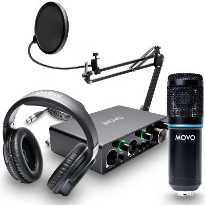 Movo PodKit1AH Podcasting Bundle with Condensor Microphone and Audio Interface | Target