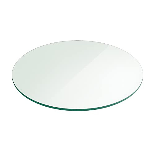 Fab Glass and Mirror 48" Round Glass Table Top, 48 Inch, Clear | Amazon (US)
