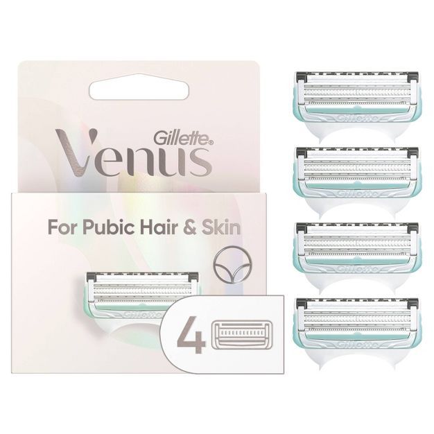 Venus for Pubic Hair & Skin Women's Razor Blade Refills - 4ct | Target