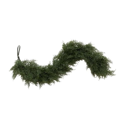 Nearly Natural 5ft Artificial Cedar Garland – Realistic Faux Greenery Vine for Fireplace Mantle, Holiday Table Runner, and Christmas Home Decor – Green | Amazon (US)