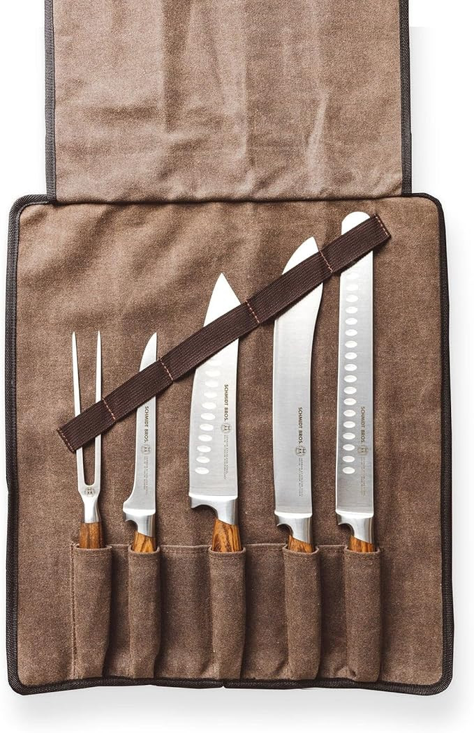 Zebra Wood, 6-Piece BBQ Knife Set, Fully Forged Stainless Steel Grilling Utensils Including Brisk... | Amazon (US)