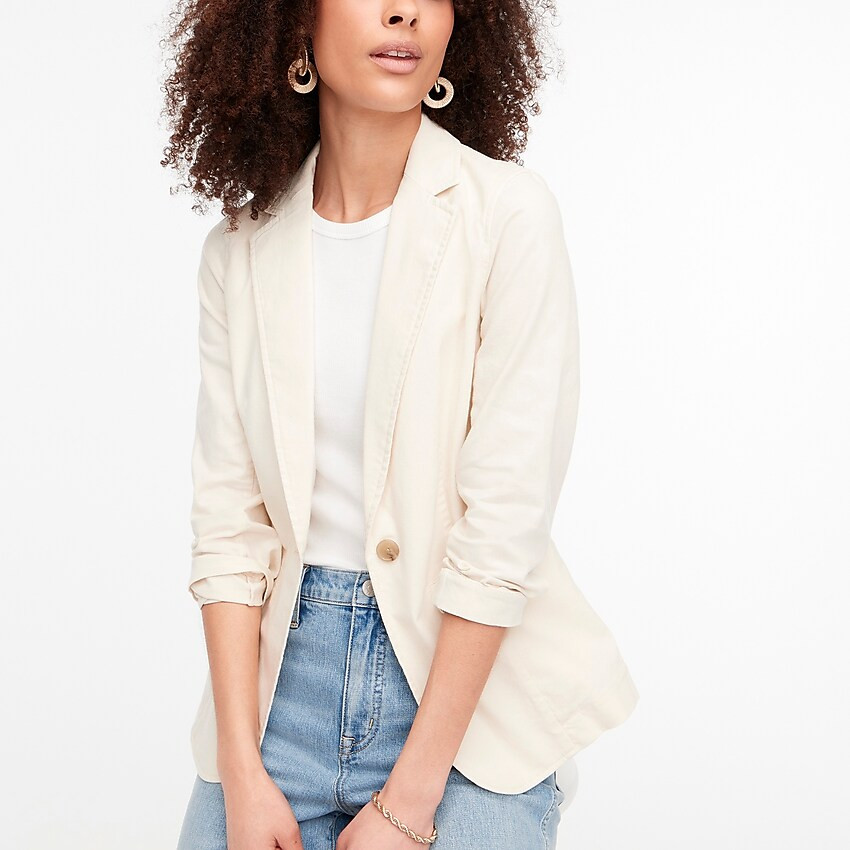 Petite Relaxed linen-cotton blazer | J.Crew Factory