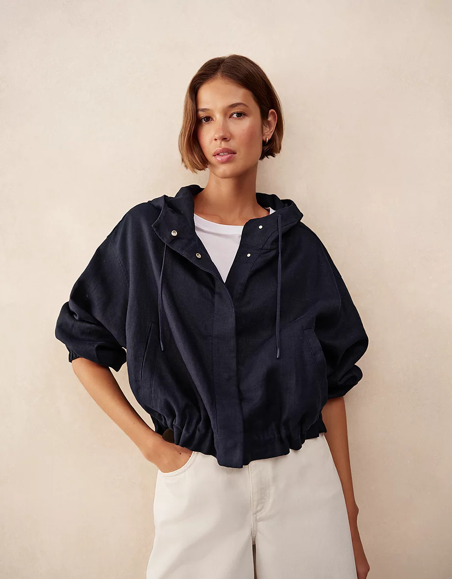 Linen Cropped Parka | Seasonal Preview | The  White Company | The White Company UK & ROW
