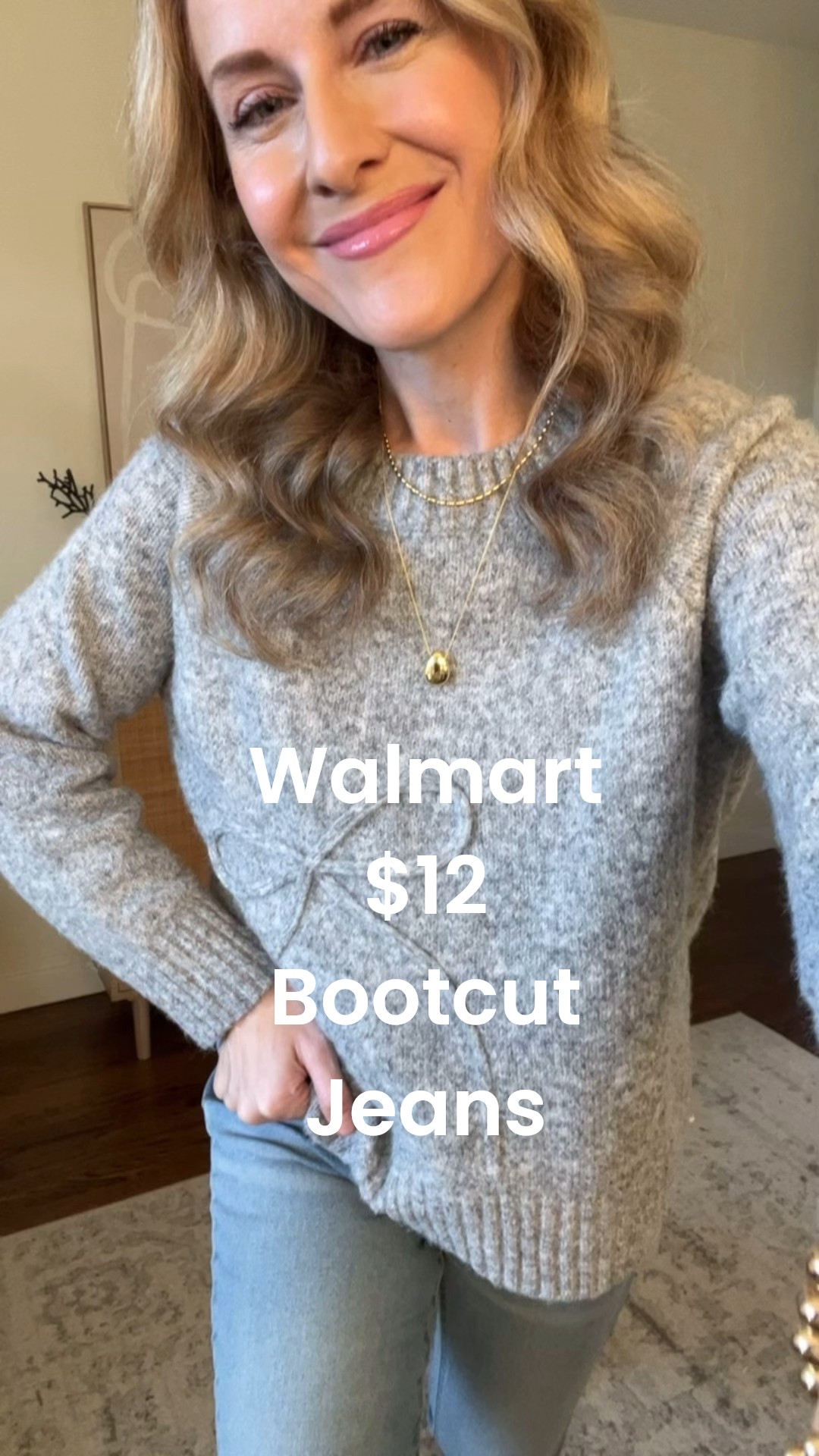 Walmart $12 bootcut jeans are tall girl friendly with good stretch. Run small, go up one size (I’m wearing a size 8). #walmartfashion #walmartfinds 

#LTKFindsUnder50 #LTKFindsUnder100 #LTKOver40