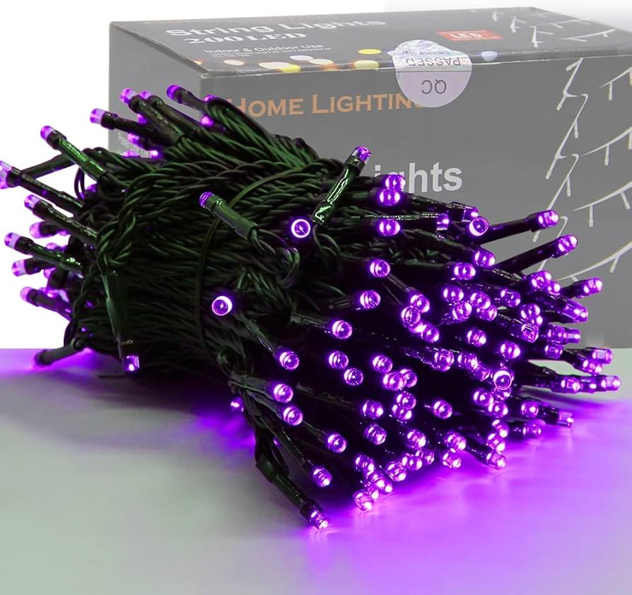 HOME LIGHTING 66ft Halloween Decorative Mini Lights, 200 LED Green Wire Fairy Starry String Light... | Amazon (US)
