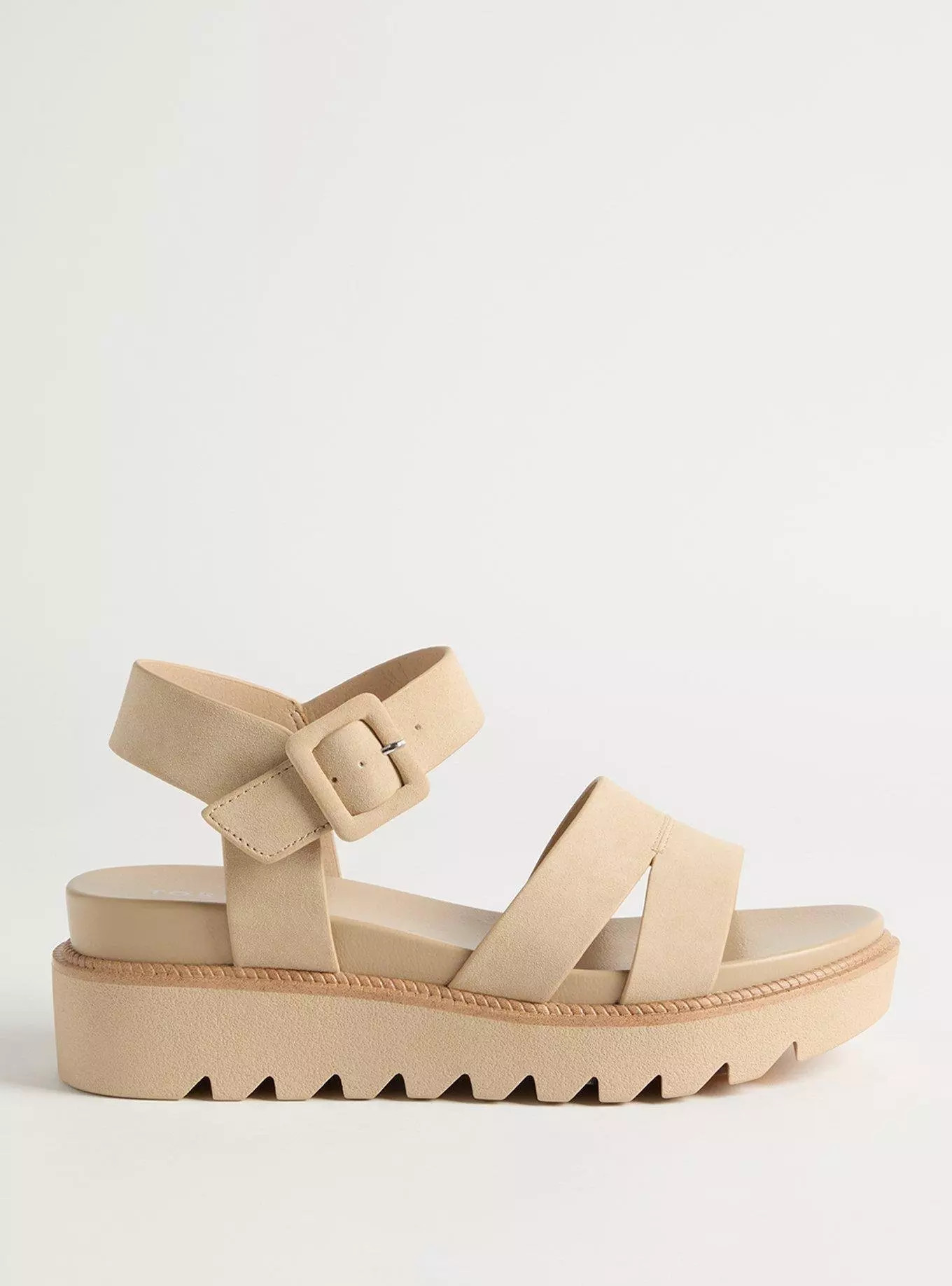 Two-Strap Flatform Sandal (WW) | Torrid (US & Canada)