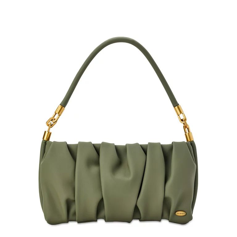 Scoop Women's Ruched Shoulder Bag Green | Walmart (US)