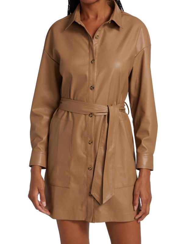 Ray Faux Leather Shirtdress | Saks Fifth Avenue OFF 5TH