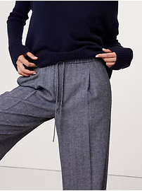 Mid-Rise Pull-On Italian Flannel Pant | Banana Republic (US)