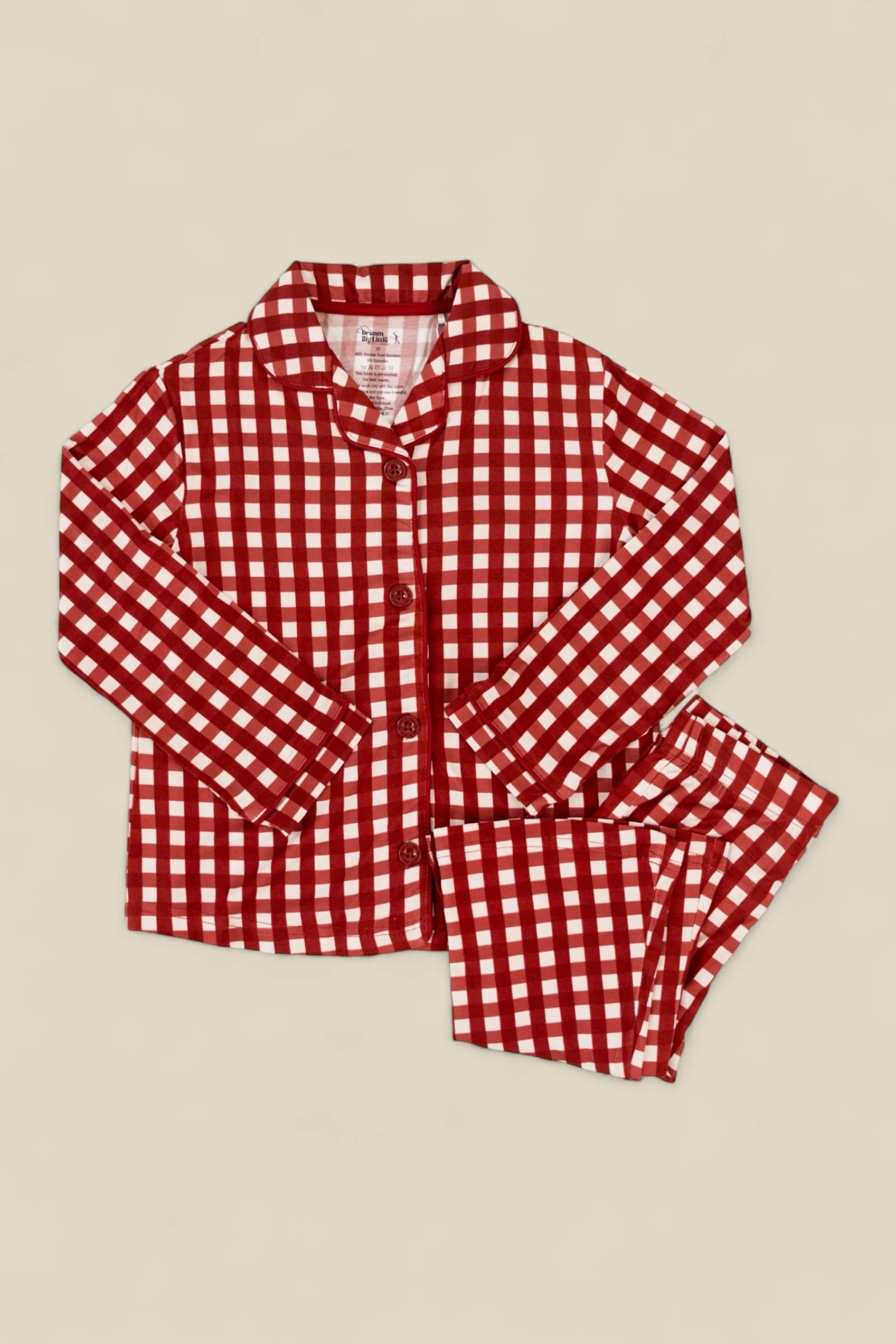 PEPPERMINT PLAID DREAM GIRL'S FLARE SET | Dream Big Little
