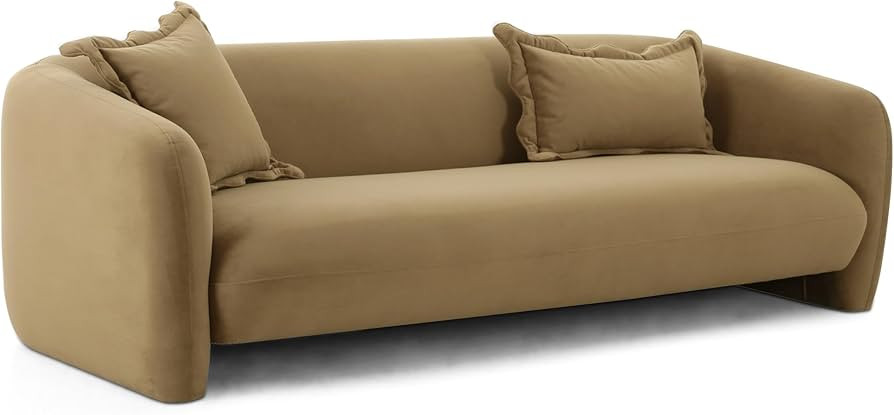 Tov Furniture Lou Cafe Au Lait Performance Velvet Sofa | Amazon (US)