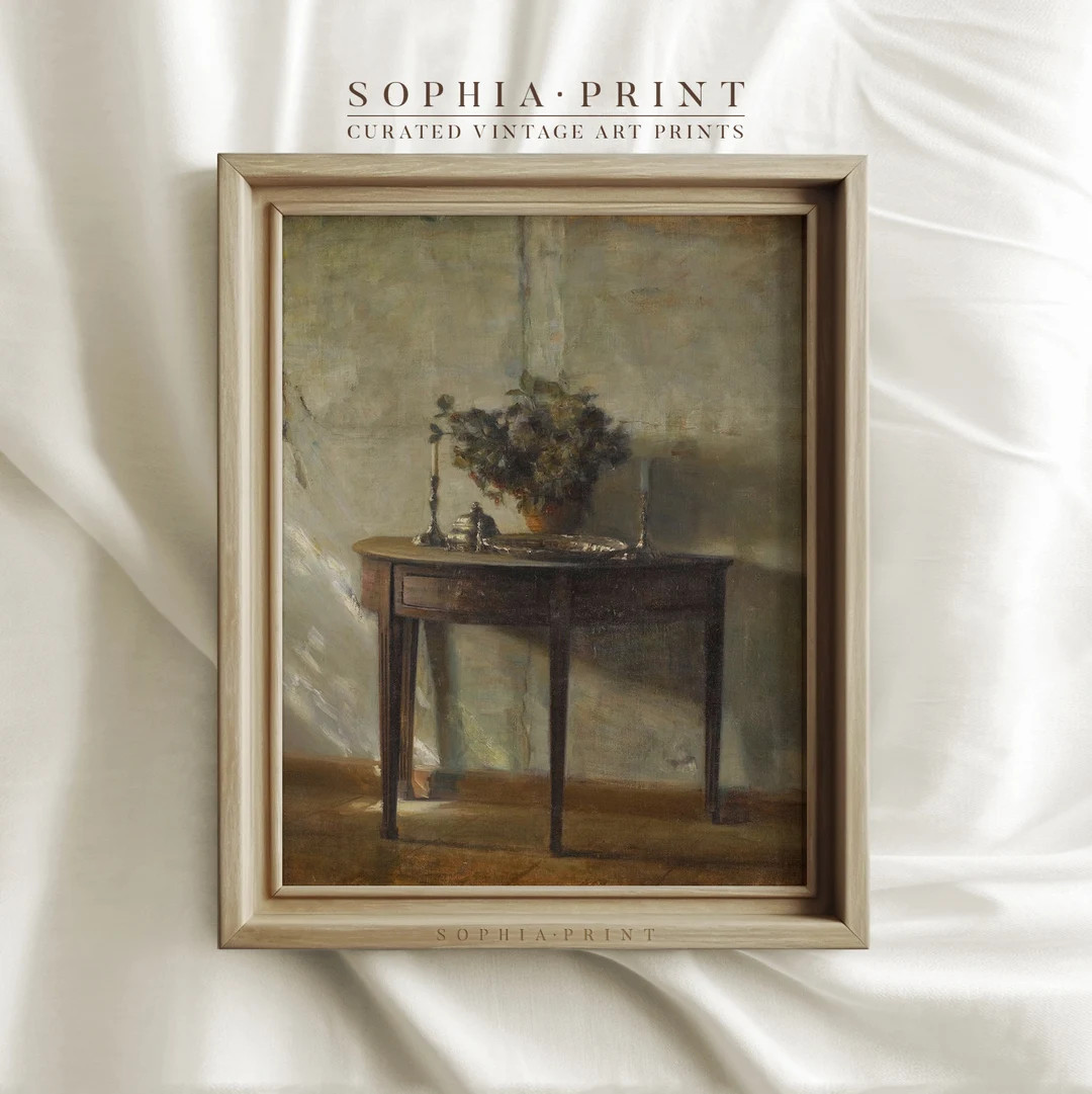 Vintage Ambiance Art Print, Vintage Atmosphere Painting Art Print, Vintage Art Print, Dark Tones ... | Etsy (US)