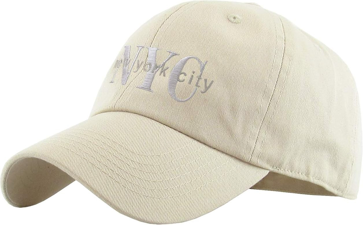 KBETHOS NYC New York City Cotton Cap Adjustable Hat Polo Style Low Profile Dad Hat | Amazon (US)